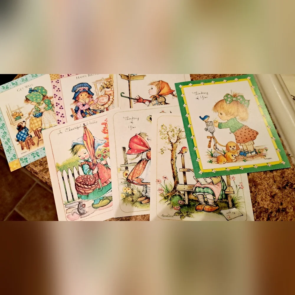 Vtg Adorable 80's Greeting Cards Happy Brthdy, Get Well, Thinking Of You Etc 7